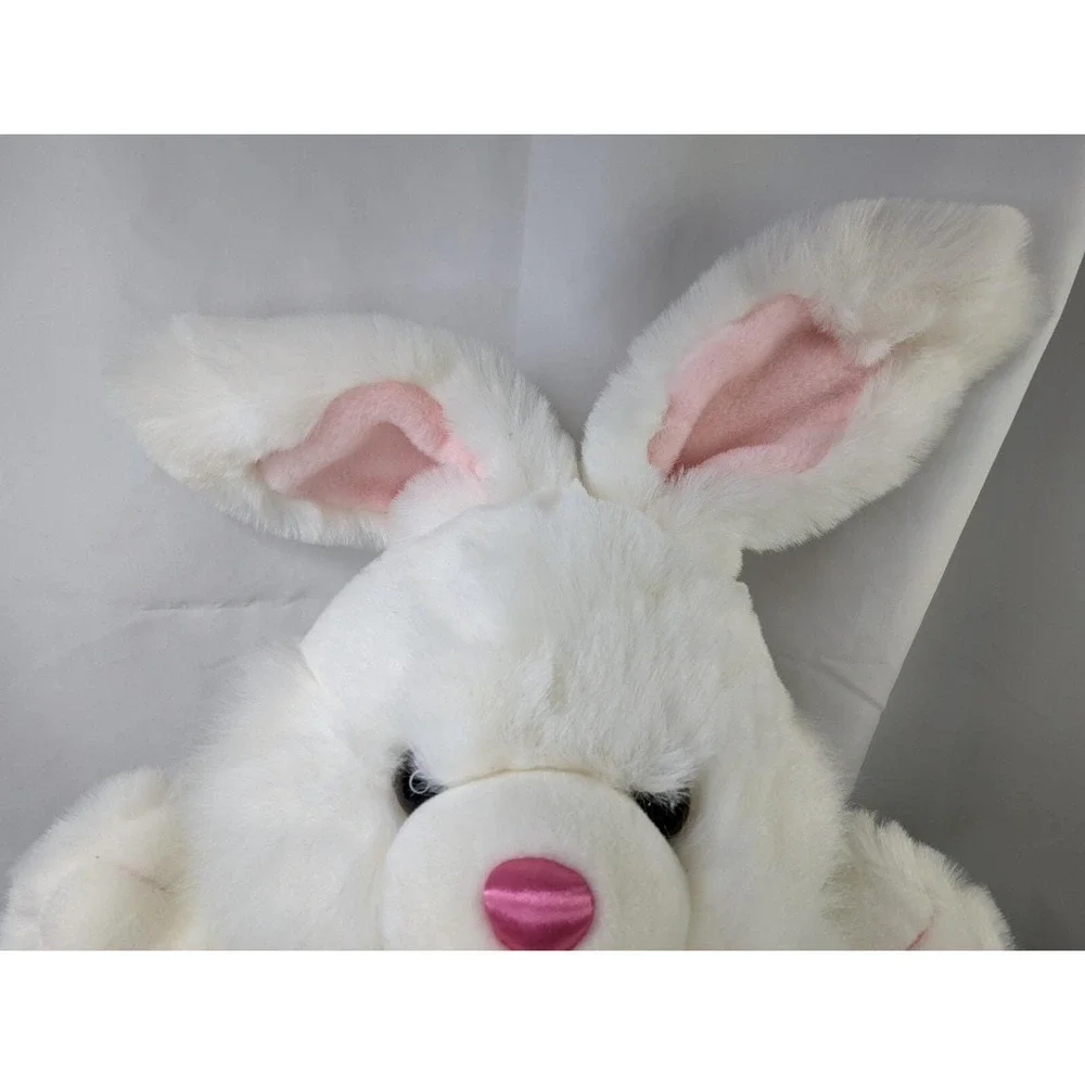 Tb Trading Co Hopster Rabbit Plush Bunny‎ White  24 Inch Pink Flowers Stuffed